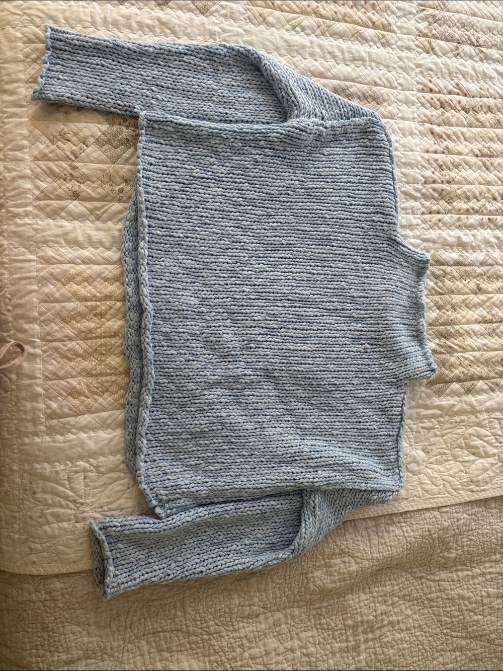 Free People Light Blue Chunky Turtleneck Sweater